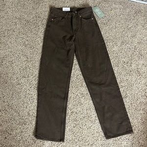 brown baggy jeans